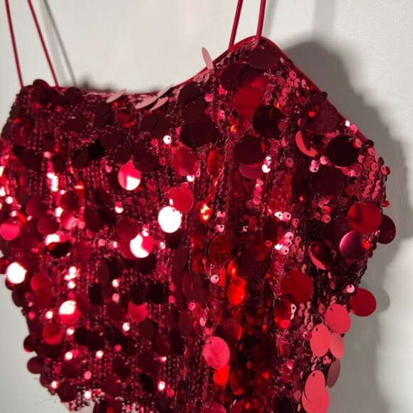 NWT THIRTY / THIRTY Bubble Sequined Sleeveless Spaghetti Blouse Size M - Picture 9 of 15